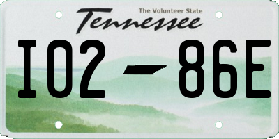 TN license plate I0286E