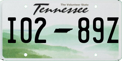 TN license plate I0289Z