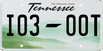 TN license plate I0300T