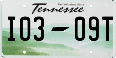 TN license plate I0309T