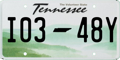 TN license plate I0348Y