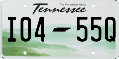 TN license plate I0455Q