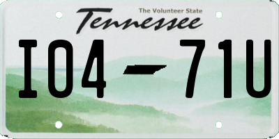 TN license plate I0471U