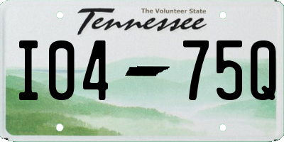 TN license plate I0475Q