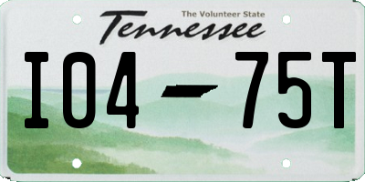 TN license plate I0475T