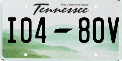 TN license plate I0480V