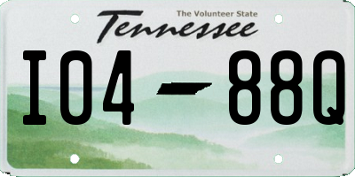 TN license plate I0488Q