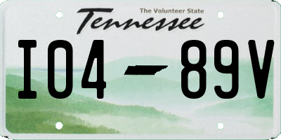 TN license plate I0489V