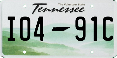 TN license plate I0491C