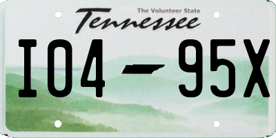 TN license plate I0495X
