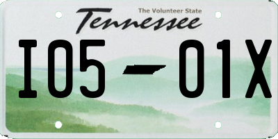 TN license plate I0501X