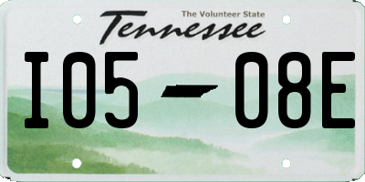 TN license plate I0508E