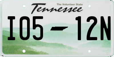 TN license plate I0512N