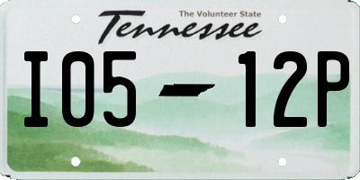 TN license plate I0512P