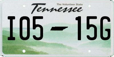 TN license plate I0515G