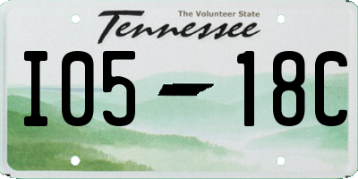 TN license plate I0518C