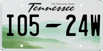 TN license plate I0524W