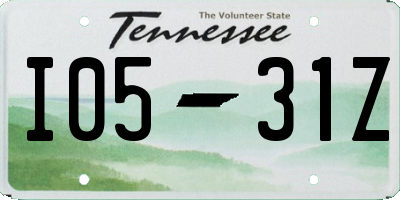 TN license plate I0531Z