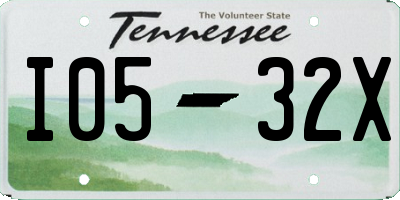 TN license plate I0532X