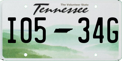 TN license plate I0534G