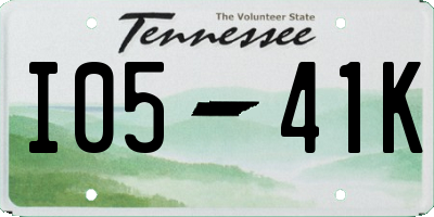 TN license plate I0541K