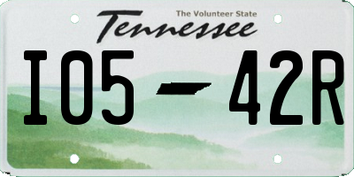 TN license plate I0542R