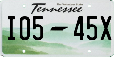 TN license plate I0545X