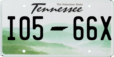 TN license plate I0566X