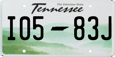 TN license plate I0583J