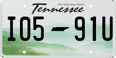 TN license plate I0591U