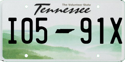 TN license plate I0591X