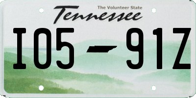 TN license plate I0591Z