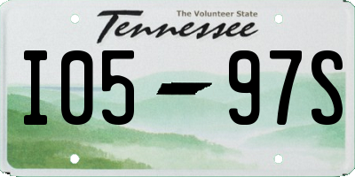 TN license plate I0597S