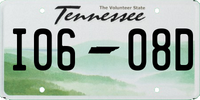 TN license plate I0608D