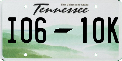 TN license plate I0610K