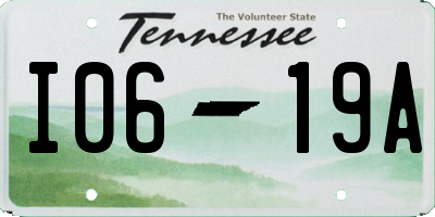 TN license plate I0619A