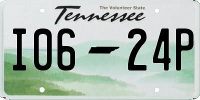 TN license plate I0624P