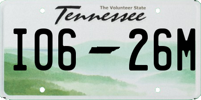 TN license plate I0626M