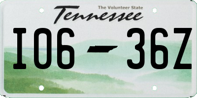 TN license plate I0636Z