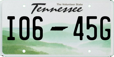 TN license plate I0645G