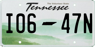 TN license plate I0647N