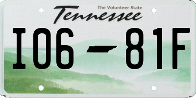 TN license plate I0681F