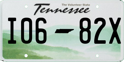 TN license plate I0682X