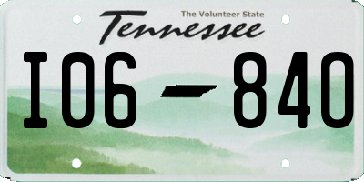 TN license plate I0684O