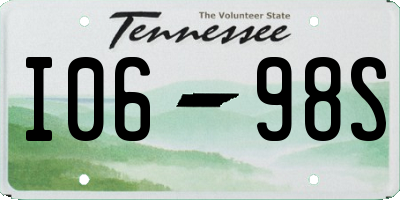 TN license plate I0698S