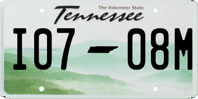 TN license plate I0708M