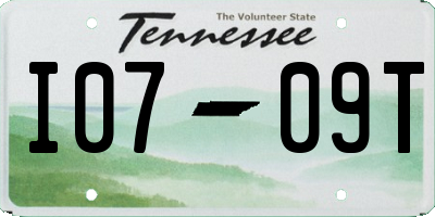 TN license plate I0709T