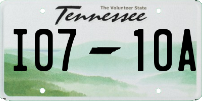 TN license plate I0710A