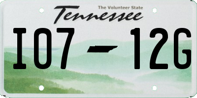 TN license plate I0712G