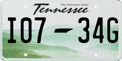 TN license plate I0734G